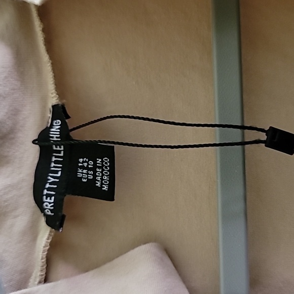 Pretty Little Thing Maternity Stone Ribbed Jumpsuit w/ Thumb Holes, NWOT, 10 - Picture 10 of 12